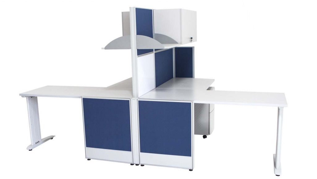 Estación de trabajo modular dual para dos puestos de trabajo